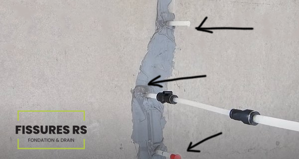 Réparation de fissures murales, fondation et drain